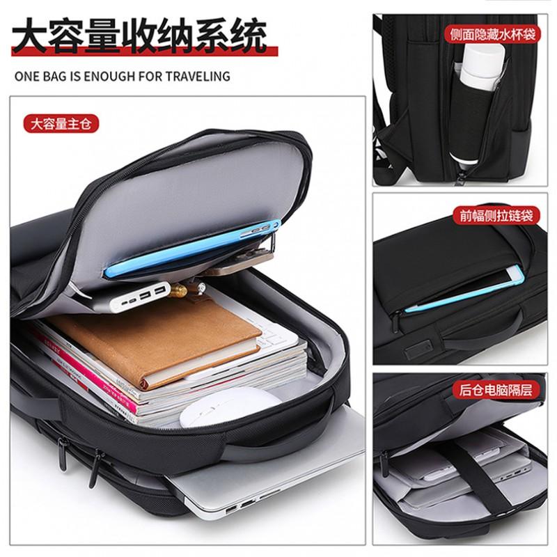 Unisex Business Travel Backpack Laptop Up To 15.6 Inch Water-Resistant Oxford Fabric Lightweight With Air-Cushion Straps