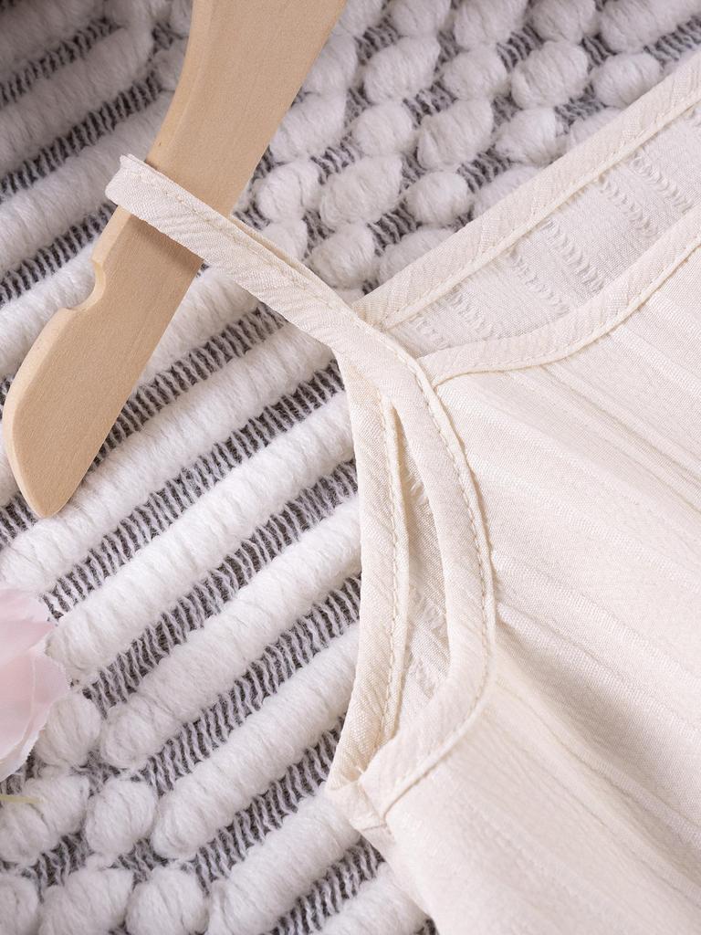 Multi-color Sea Wave Stripe Tank Top & Wide-Leg Pants Set - Stylish Summer Outfit for Girls