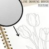 Cuaderno de Acuarela de Flores con Espiral Papel Grueso Guías Fáciles Para Principiantes Práctica Diaria de Arte