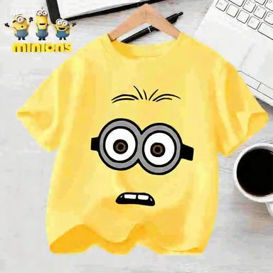 The BabySnatcher Minions Printed 100 Cotton Tshirt for Children  Summer Boys and Girls Casual ShortSleeved Top