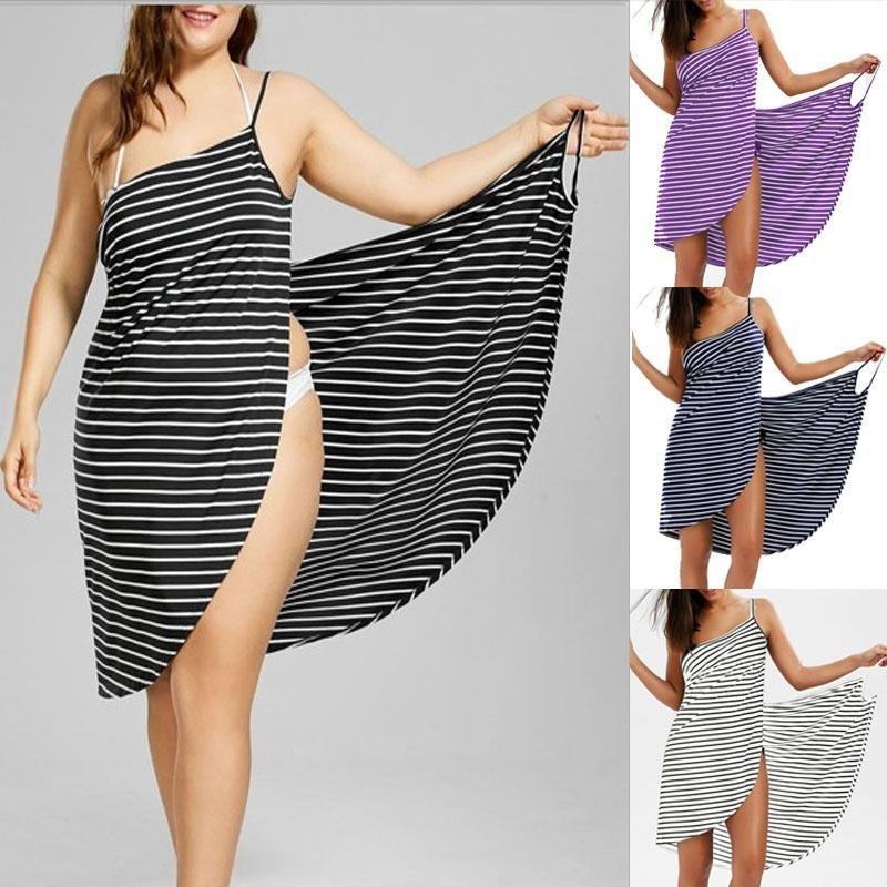 Summer Fashion Sleeveless One Piece Beach Spaghetti Strap Dress Women Casual Bikini Blouses Buy From 12 On Joom E Commerce Platform