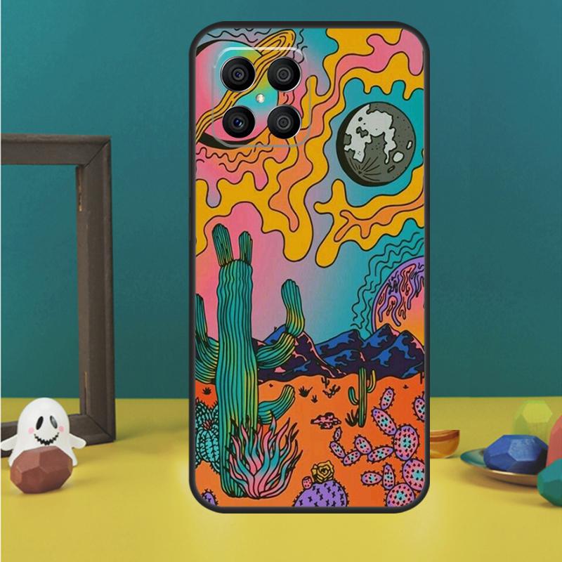 Indie Hippie Art Case For Honor X9c X8a X8b X9b X9a X8 X9 50 70 90 Lite Honor 200 Pro Magic 5 6 7 Lire Cover