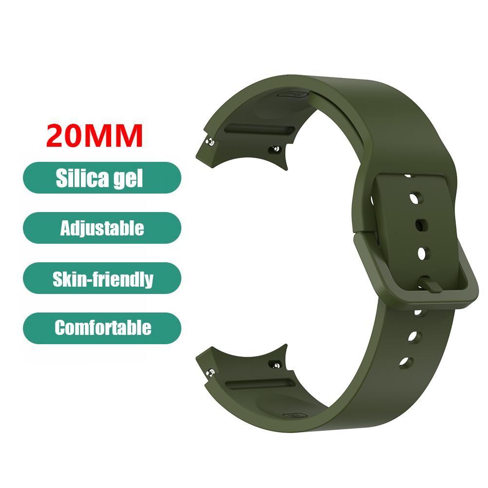 Silicone Watch Band Color Clasp Waterproof Watch Band Strap Comfortable Soft Replacement Parts for Samsung Galaxy Watch4 40/44mm