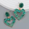 Pinkdudu Fashion 3 Color Rhinestone Heart Drop Earrings Romantic Luxury Multicolor Zircon Love Earring for Women Jewelry PD1323