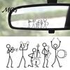 Adesivo Decorativo Multisuperficie per Auto La Band di Stick Figure Decalcomania per Specchietto Retrovisore, Semplici Adesivi per Auto in PVC Trasparente con Motivi Vivaci, Adesivi Autoadesivi