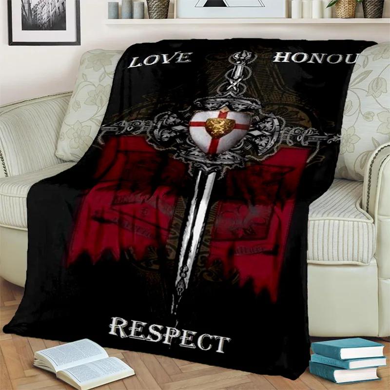 Templar Cavalier Knight Crusaders Games Blanket,Soft Throw Blanket for Home Bedroom Bed Sofa Picnic Travel Office Cover Blanket