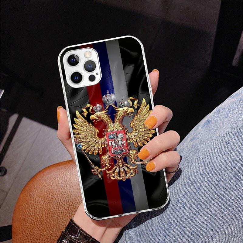 

Чехол для телефона iPhone 17 Air 16 16E 11 12 13 Mini 14 Plus 15 Pro Max 7 8 + SE 2020 с национальным флагом RU FR UK Чехол для телефона Coque 17 A iPhone 15 Pro