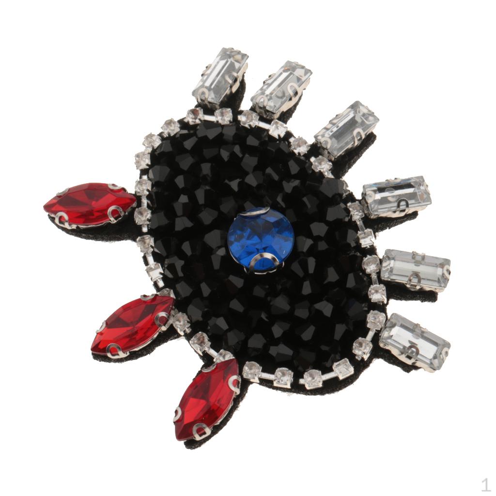 

Нашивка в форме глаза со стразами и бисером, вышивка, аппликация, украшение для одежды