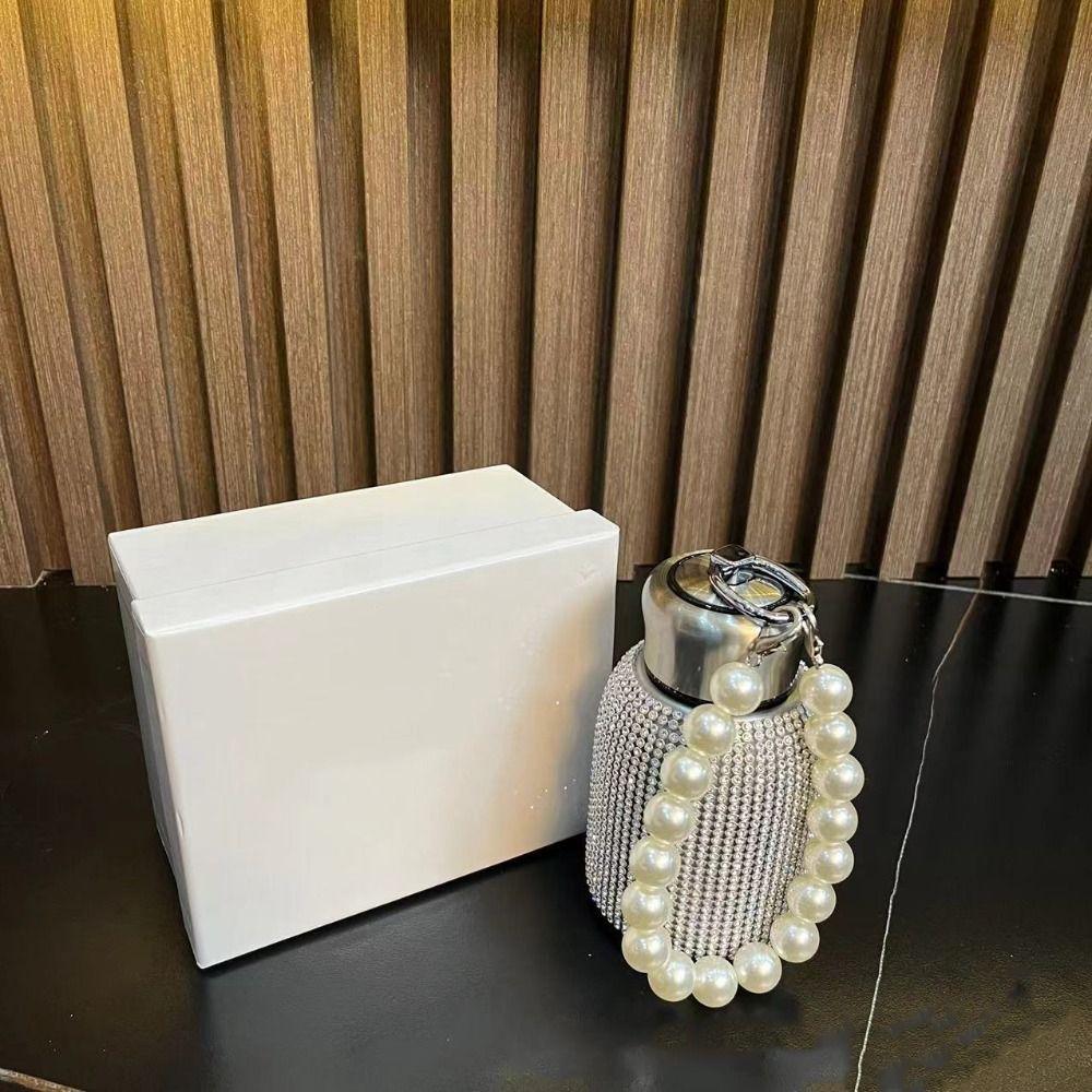 Leak-Proof Rhinestone Thermos Cup 300ml Glitter Coffee Cup Durable Insulated Water Bottle Home