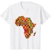 Cool Africa Map Kente Cloth Gift For Men Women African Lover T-Shirt