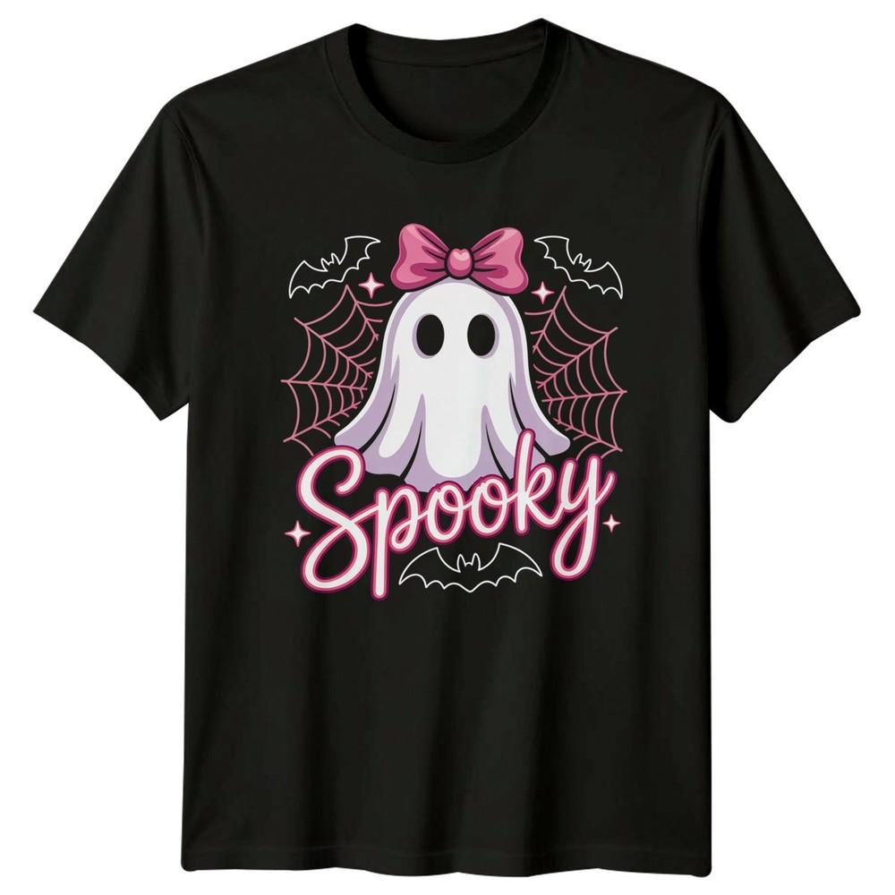 Spooky Ghost Halloween Holidays Occasions Unisexs Unisexs Graphic Tee Cute Design
