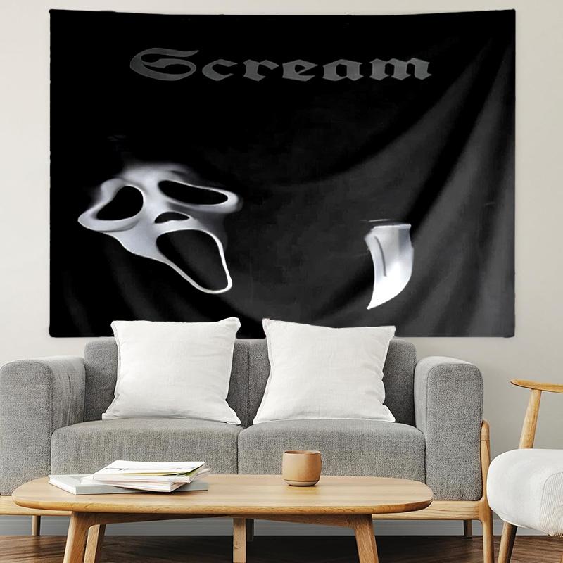 Ghostface Print Tapestry, Lightweight Wall Hanging, for Bedroom, Dorm, Living Room, Home Art Decor, Birthday Christmas Gift for Friends