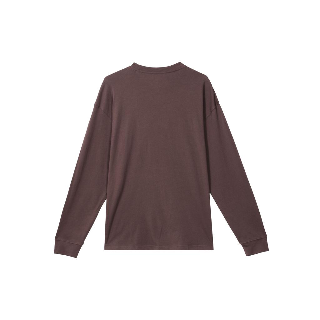 Nike SB Logo Print Ribbed Crew Neck Long Sleeve T-Shirt Men Tops Brown FQ7682-227