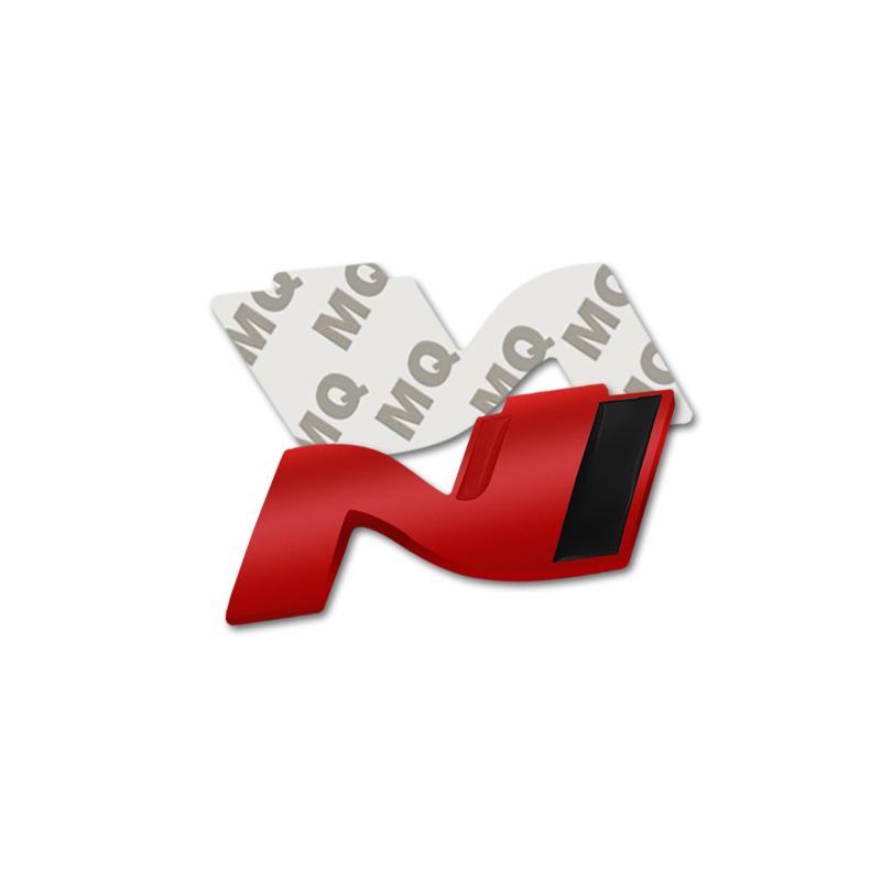 Car-Styling Metal Stickers N LINE Emblem Grille Badge For Veloster Accent Kona Elantra Ix25 Ix35 i30 i20 Sonata Tucson Kona