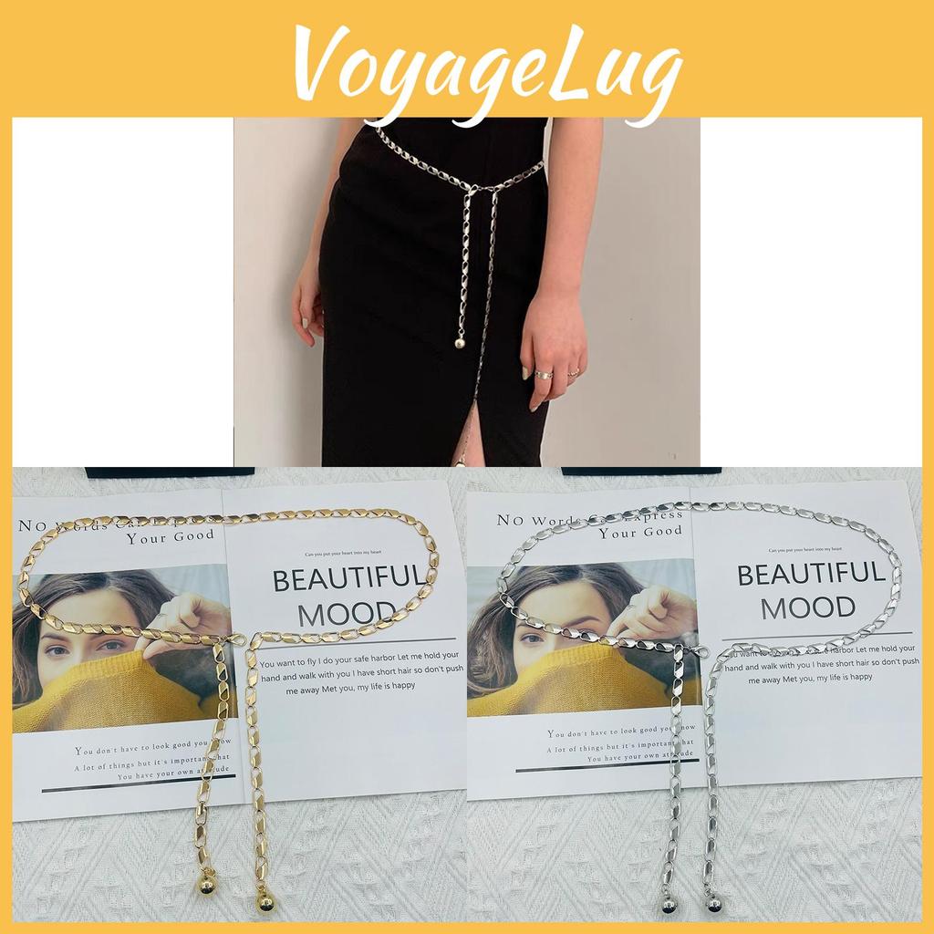 Metal Chain Waist Belt For Women With Water Drill Embellishments Fashionable Accessory For Dresses And Suits