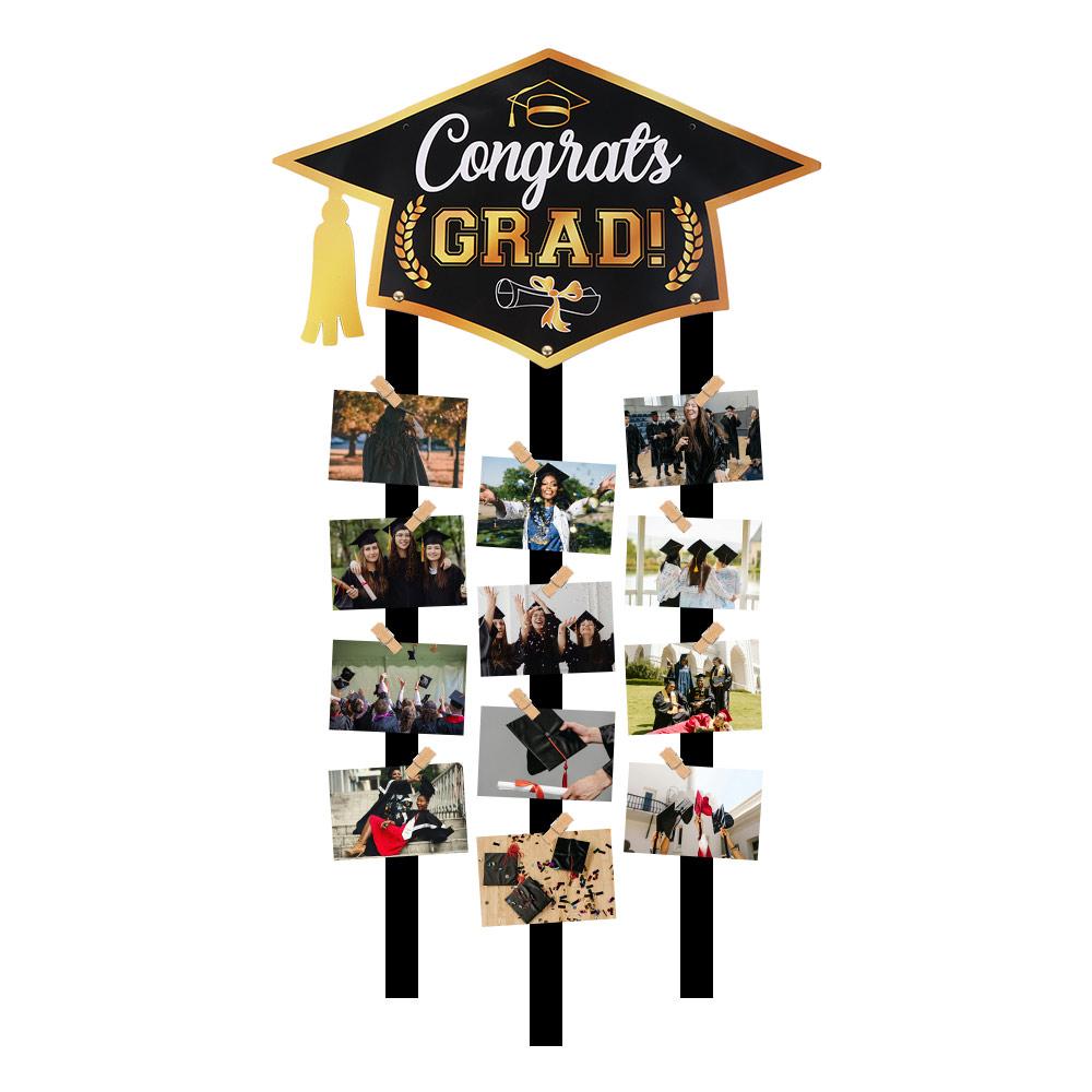 12 Clip Graduation Season Photo Frame Creativity Wall Mounted Photo Collage Frame  Student Supplies