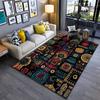 Colorful Ethnic Geometric Pattern Carpet with Abstract Tribal Design Suitable for Use As an Anti-slip for Living Room Bedroom Sofas