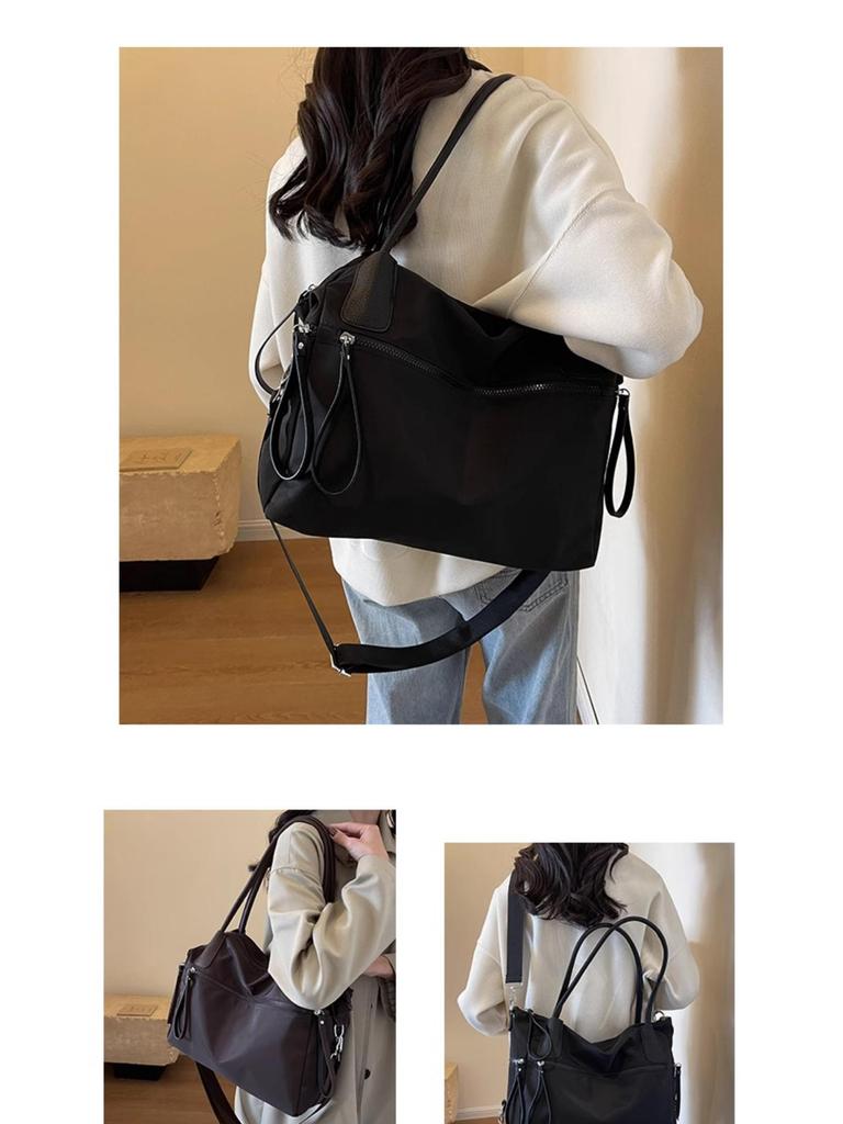 Damen Große Tragetasche aus Oxford-Gewebe - Vielseitige Umhängetasche für Herbst-/Winterreisen 2025