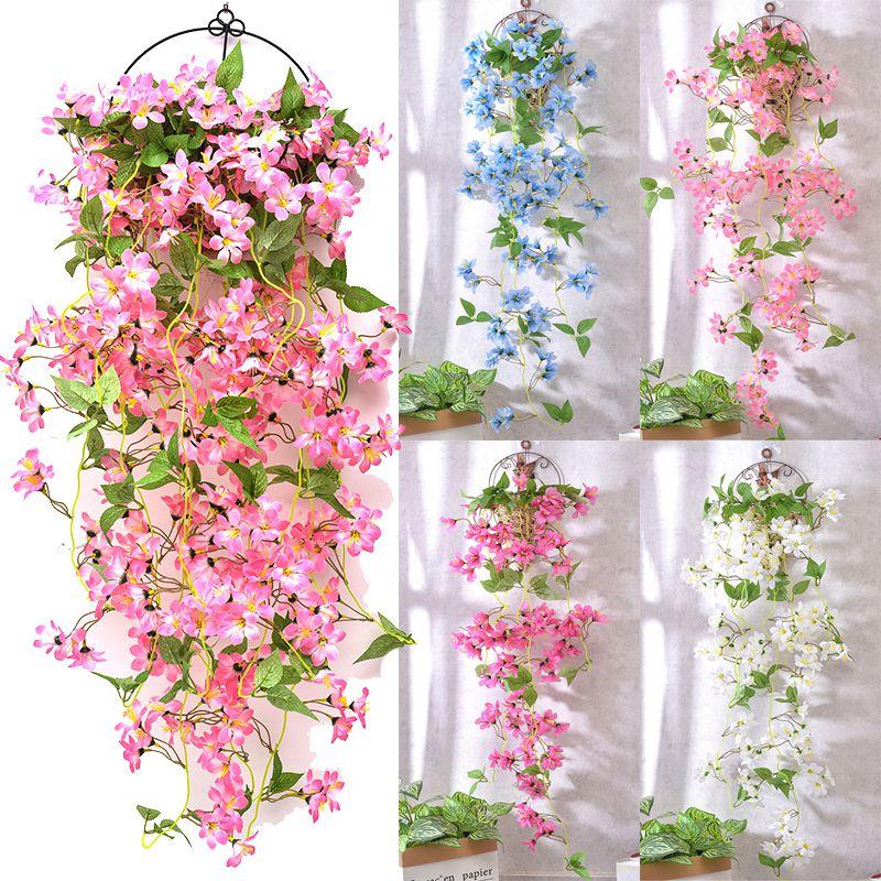Winter Jasmine Artificial Fake Hanging Silk Flowers Vine Plant Home Garden Decor