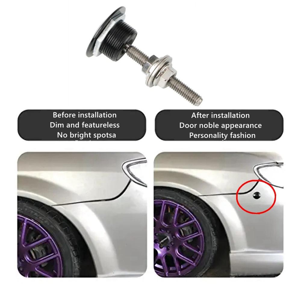 1Pc/4Pcs Universal 32MM Push Button Quick Release Hood Pins Engine Bonnet Lock Clip Latch Bumper Kit HL-1002