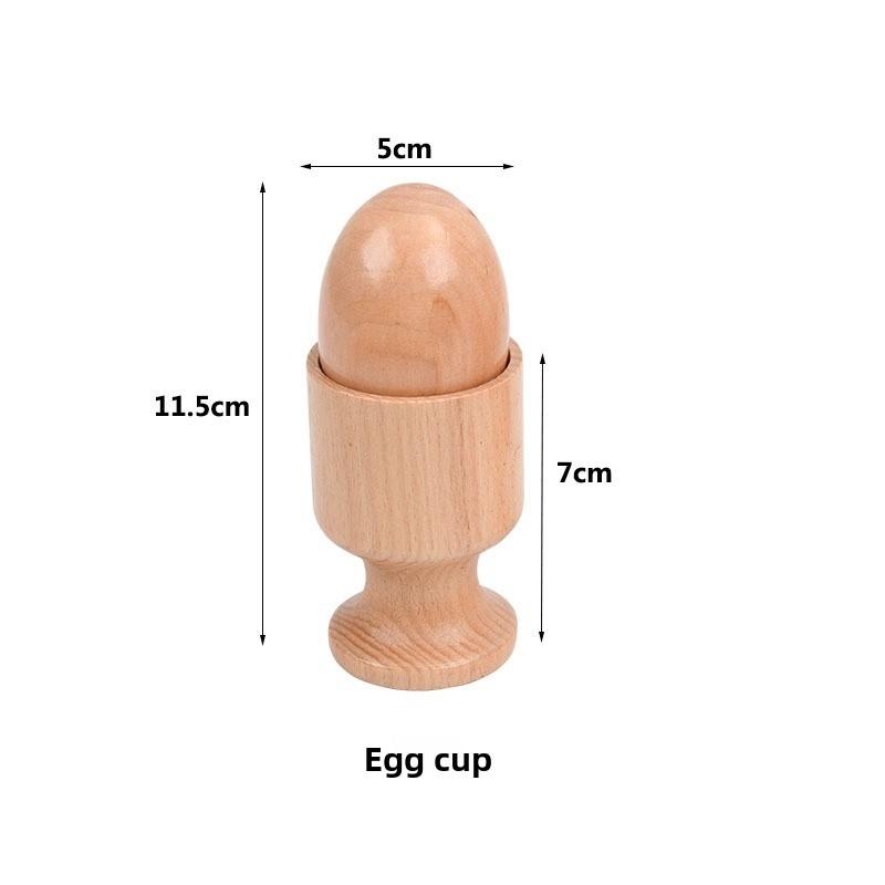 Montessori Wooden Baby Toy Set With Rattles And Shape Sorting For Toddler Play