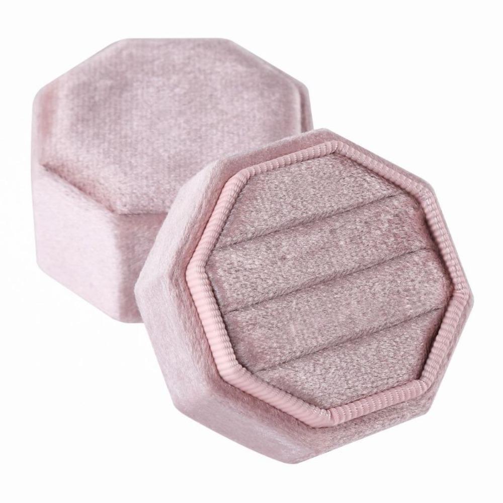 Dustproof Flannel Jewelry Case Elegant Gift Packaging Box Engagement Rings Storage Box for Couples