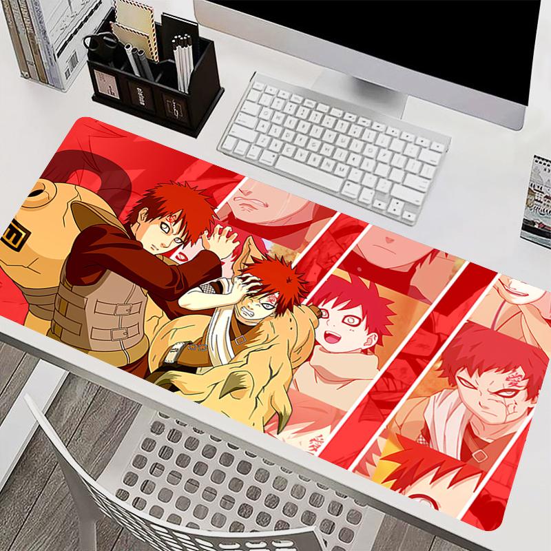 Mouse Pad PC Accessories Keyboard Pad Office Desk Mat Anti Slip HD Mousepad Rubber Tablet Pad Naruto Gaara Gaming Extended Pad
