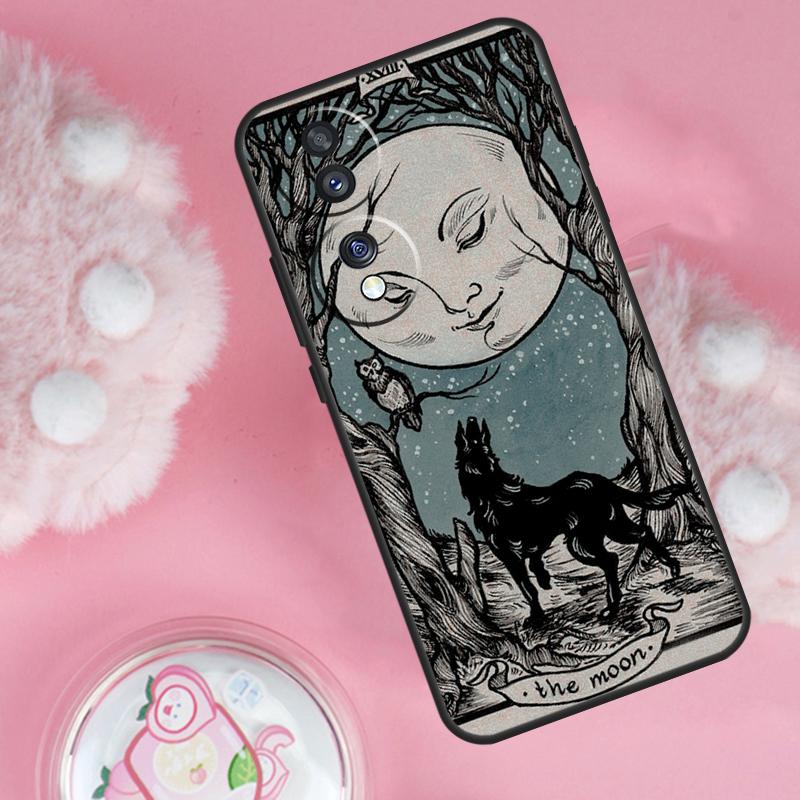Death Tarot Cat Case For Honor 70 90 50 Lite X9c X8a X8b X9b X9a X8 X9 Honor 200 Lite Magic 5 6 7 Pro Cover