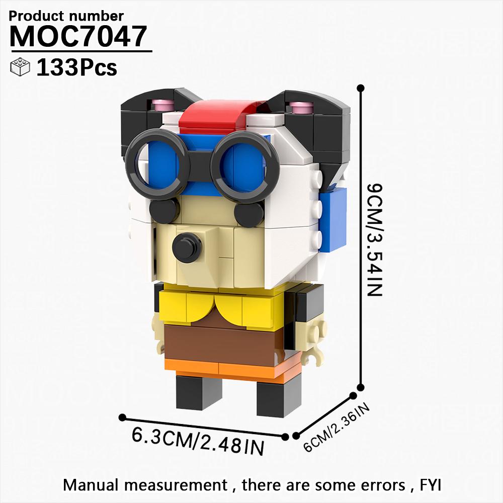 MOOXI Various Cartoon Movie SpongeBobed Stitched BrickHeadzed MOC Brick Model Kit DIY Children Toy Building Block Set Adult Gift