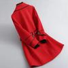 Woolen Coat for Women, Fashionable Autumn and Winter Clothing for Small People, New Year's Style, Slimming, Mid-length Woolen Coat
