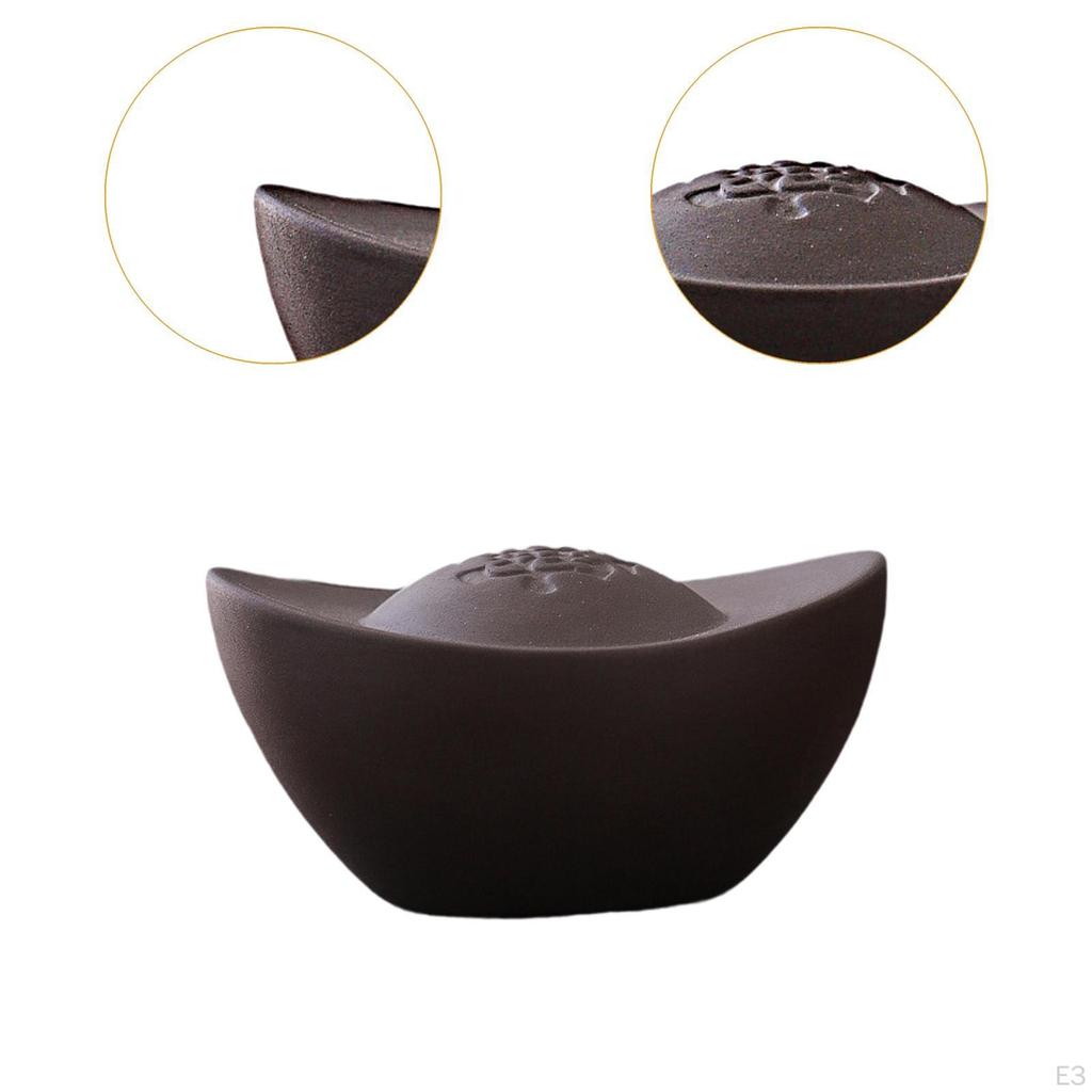 Gold Bar Statue Tea Pet, Handmade Housewarming Gift, Congratulations Teapot Lid Holder,