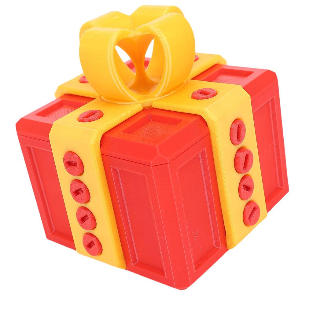Annoying Present Box with Screws Prank Screw Box Funny 3D Printed Present Box for Xmas Birthday Holiday 3.9 X 3.9in Red