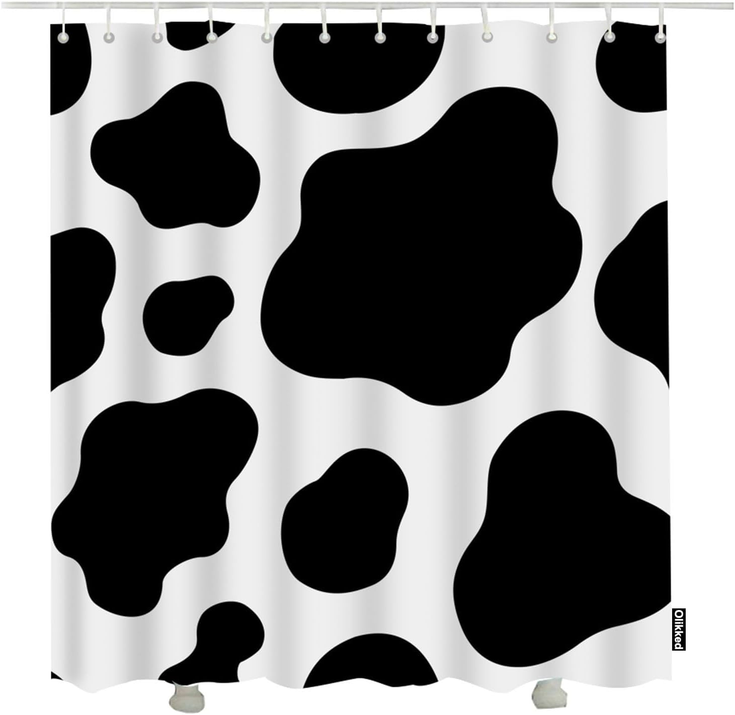 

Farmhouse Sunflower Cow Print Shower Curtain Set, Waterproof Polyester Fabric With Hooks W60H190(CM)-1 Pcs