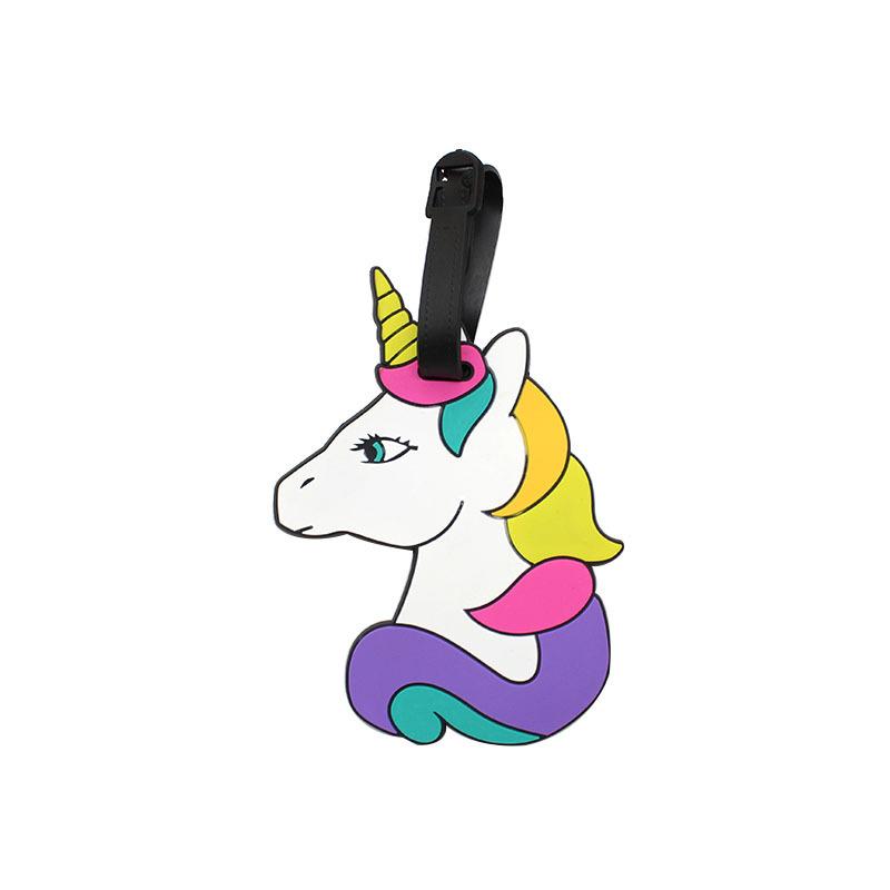 Travel Accessories Creative Baggage Boarding Luggage Tag Animal Cartoon Silica Gel Suitcase ID Address Label Holder Portable