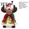 Indoor Xmas Atmosphere Light Lighted Christmas Doll Decoration, Cute Plush Santa Claus/Snowman/Reindeer Figurine with Creative Holiday Mantel