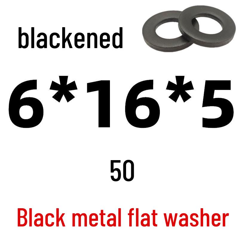Thickened Black Iron Flat Washer for Screws, Non-standard Round Design