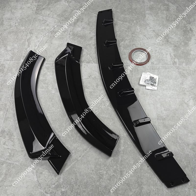 Maxton Style Front Splitter Bumper Lip For V.3 Mercedes-Benz E63 AMG Estate Sedan S213 W213 2017-2021 Gloss Black Car Spoiler