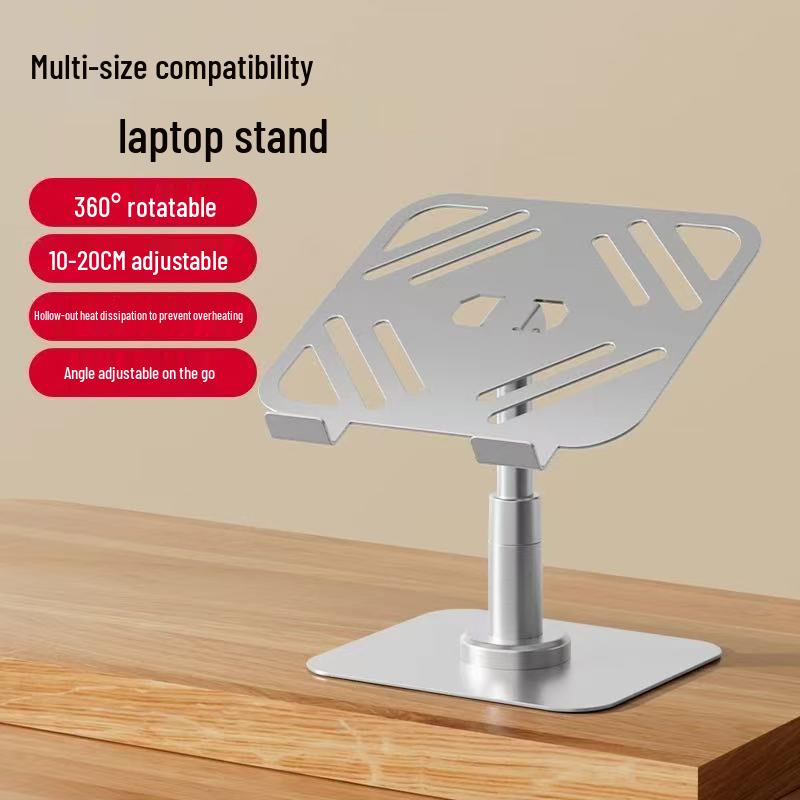 Tragbarer 360° drehbarer Laptop-Ständer: Faltbares, Hohlraum-Design zur Wärmeableitung und als Tablet-Ständer