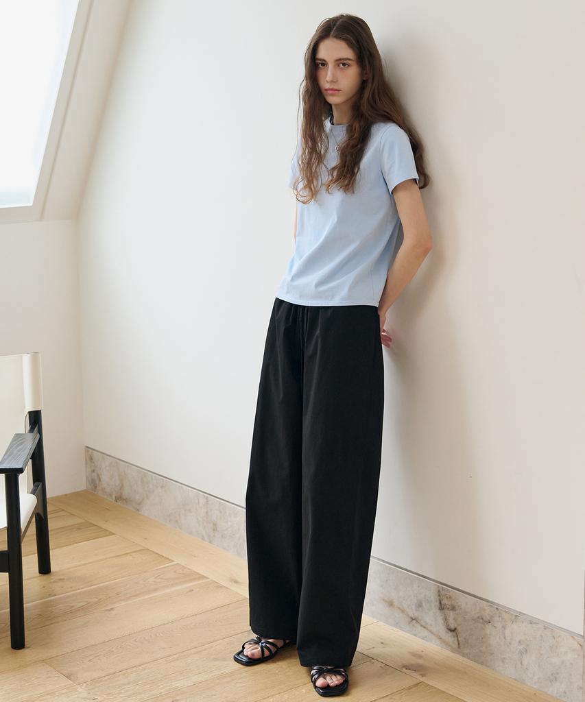 Deuloupisumeon Slit Cotton Banding Pants [Ivory]