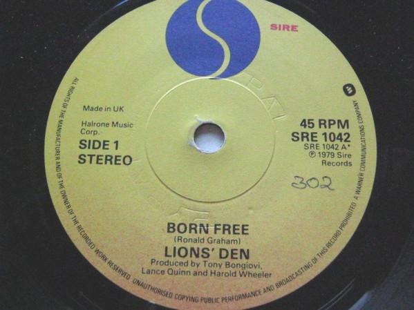 

7inch Record LION S DEN - Born Free SRE1042 SIRE 1979 UK Soul/Funk Used