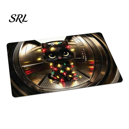 Anti Slip Kitchen Floor Runner 3D Christmas Entrance Rug, Santa Claus Snowman Mat, Non-slip Soft Crystal Velvet Mat Festive Rug for Front Door