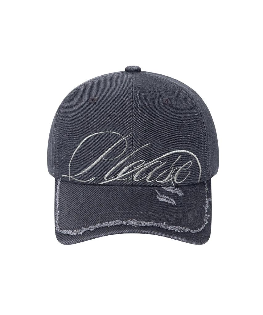 Peullijeunopallou Bella Washed Damage Cap (Charcoal)