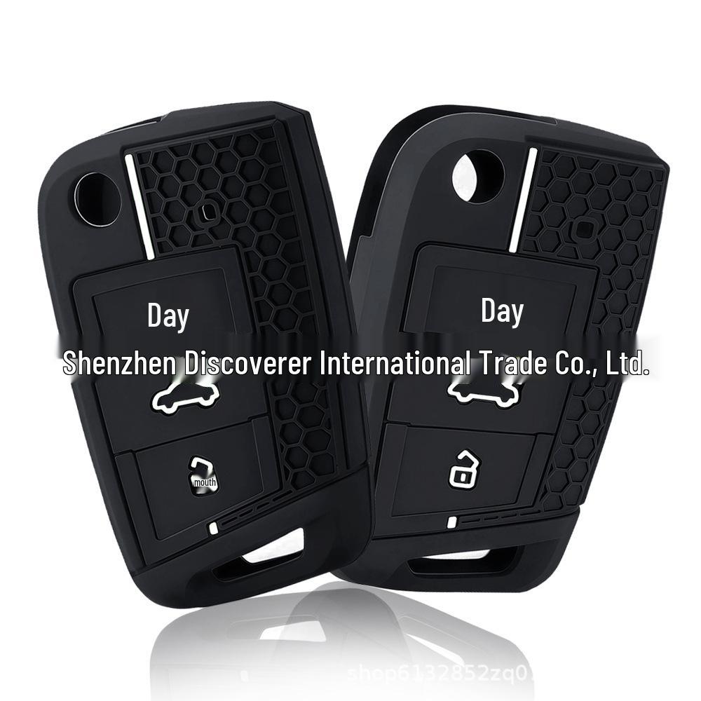 Soft Silicone Key Case for Volkswagen, Skoda, and Magotan Fahrzeugen жёлтый