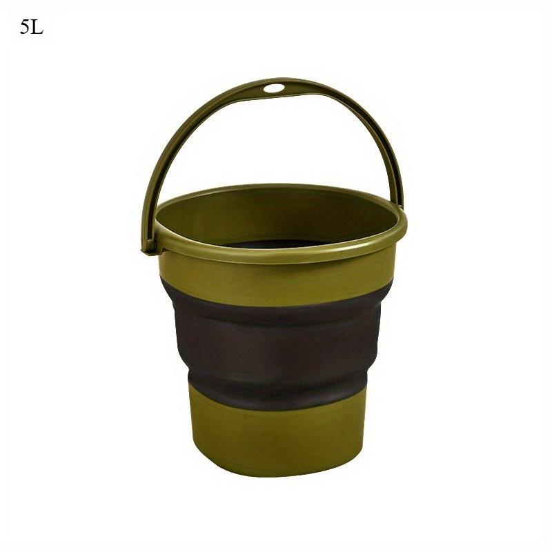 1Pc Multifunctional Foldable Storage Bucket, 5L, Leak-Proof Portable Water Container for Camping, Fishing & Car Washing