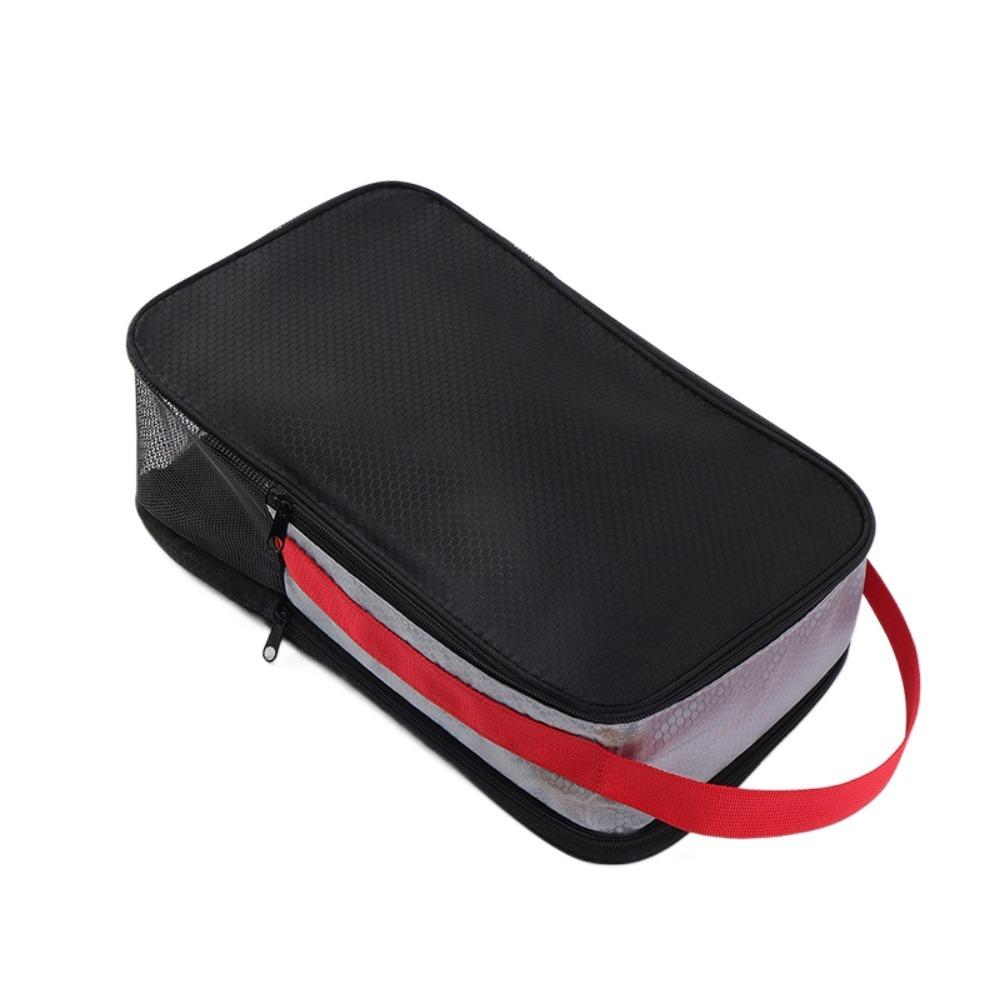 

Double-layer Pocket Shoes Portable Handbag Polyester Slippers Organizers Pouch Business Trip червоний