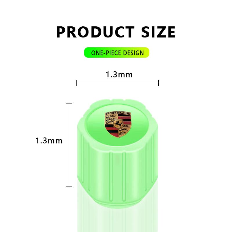Luminous Car Tire Valve Caps Fluorescent Motorcycle Wheel Tyre For Porsche Boxster Cayenne Panamera Macan Cayman 911 918 996 917 991