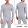 Warme Thermounterwäsche für Herren, lang, mit Fleece gefüttert, Sport-Basisschicht für kaltes Wetter, Winter