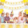 Sun Themed Party Supplies Decorative Banners Paper Plates Tissue Tablecloths Arrange Holiday Parties