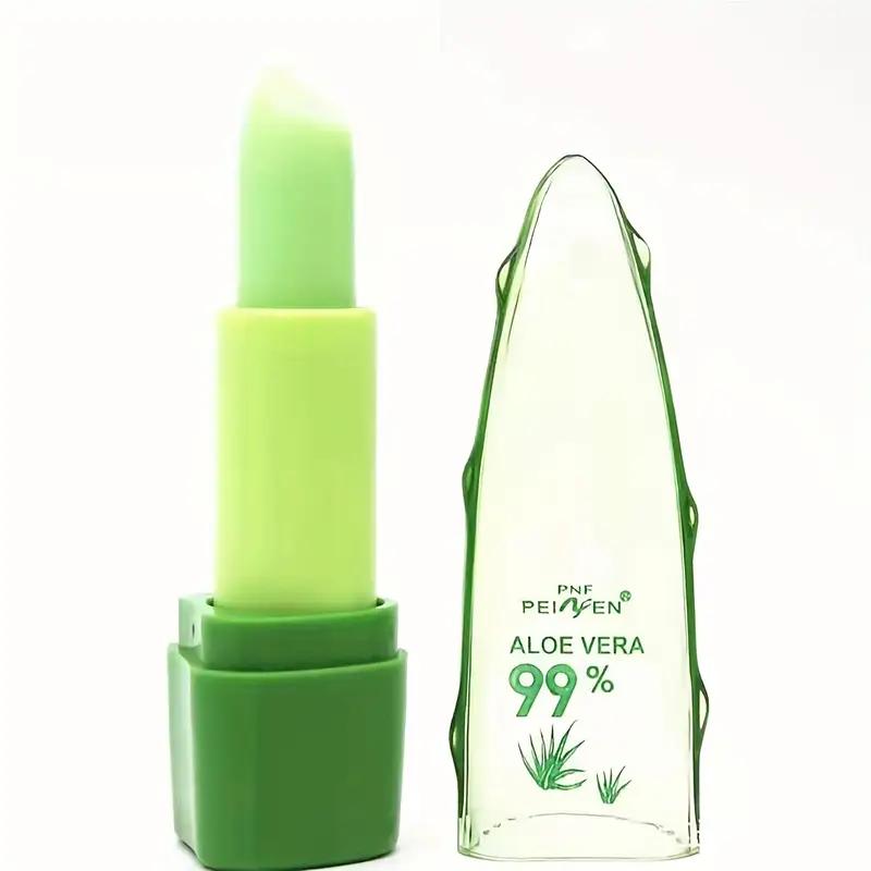 Moisturizing Natural Aloe Vera Color Changing Lip Gloss Long Lasting Nutritious Lips Care Temperature Change Lip Balm Lipstick Cosmetics