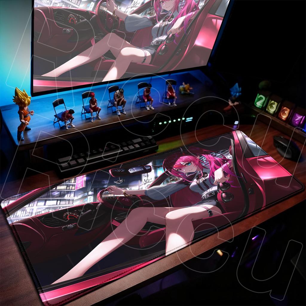 E-sports Gamer Keyboard Desk Rug Large Laptop Keyboard Mat Hololive Kawaii Girl Irys Anime Mousepad Non-slip Rubber Base Mauspad